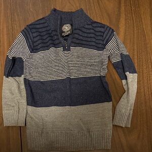 Boy’s Street Rules 3T Navy and Gray Zip-Up Sweater